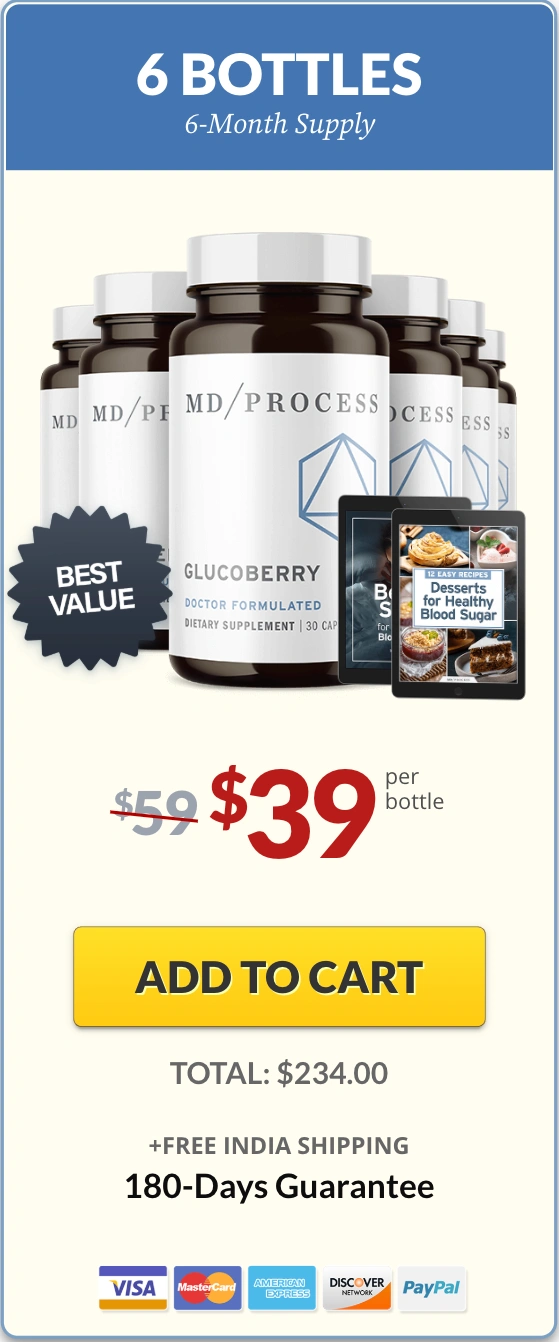 GlucoBerry order six bottles