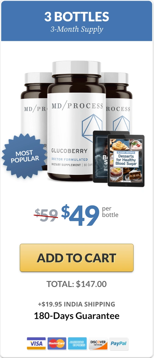 GlucoBerry order three bottles
